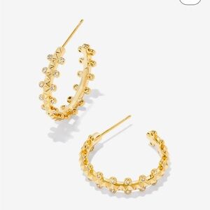 Gold Studded Hoop Earrings